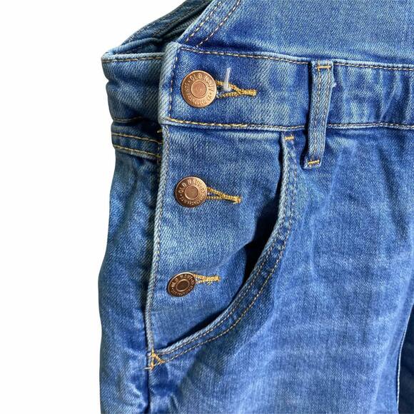 Old Navy Women Overalls Distressed Boyfriend Jean Denim Cotton Bibs Carpenter 14 - Picture 3 of 8